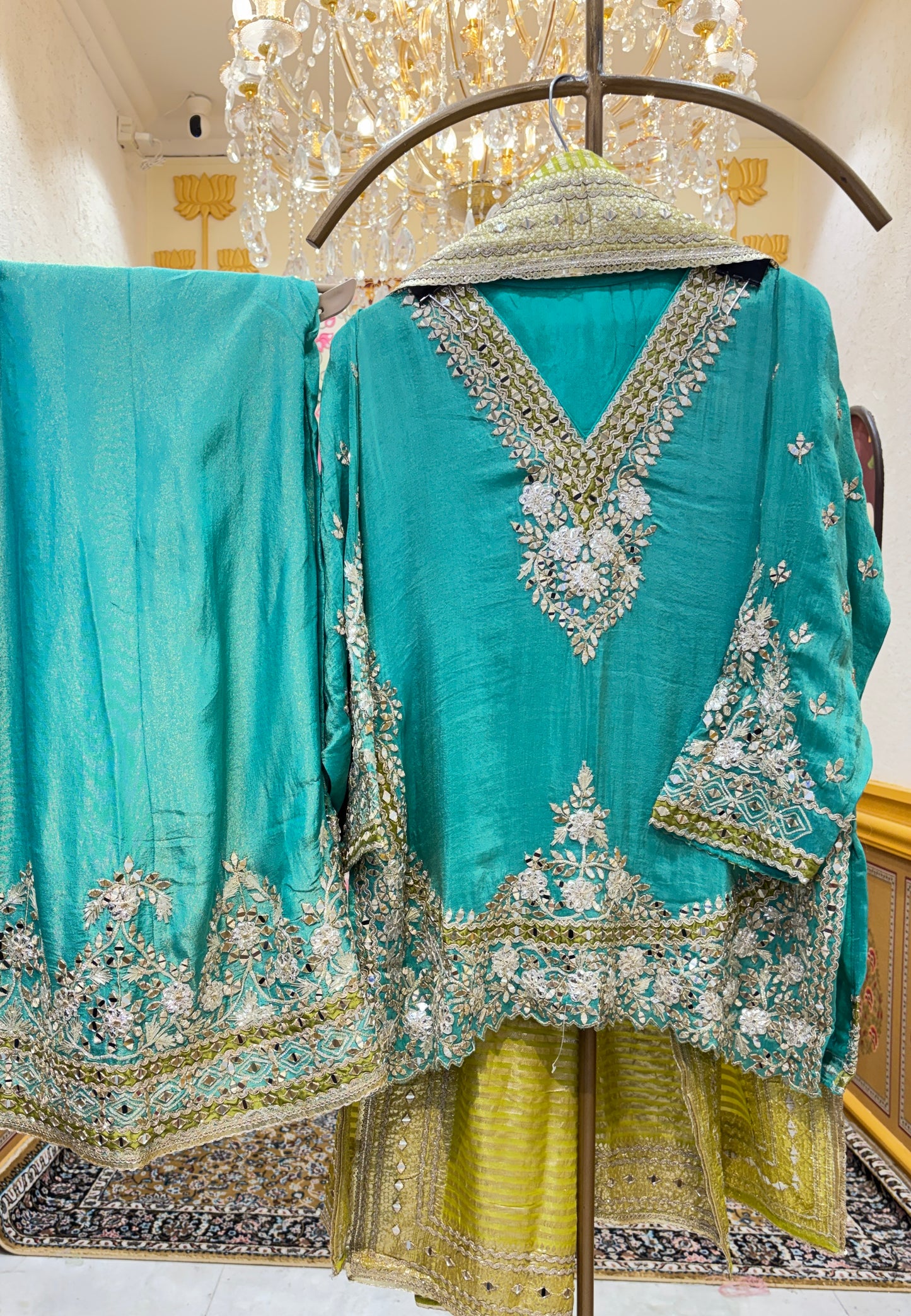 Noorvika Mirror Organza Gharara Set