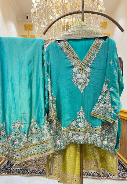 Noorvika Mirror Organza Gharara Set