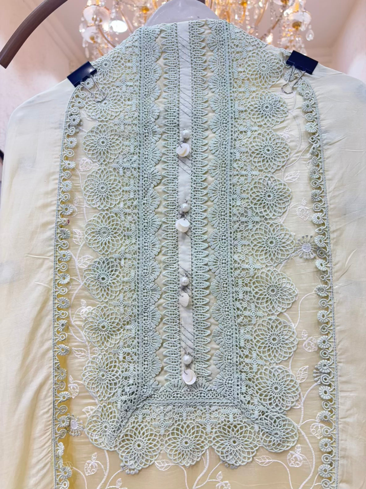 Roselle Crochet Chanderi Suit