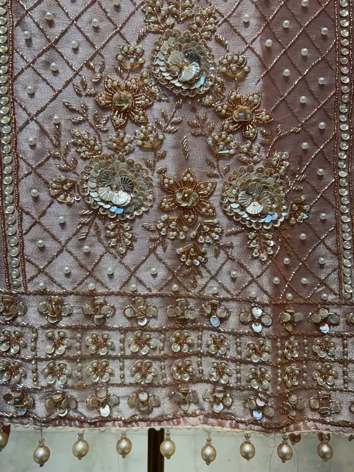 Ruhzara Sequin Veil Suit (Onion Pink)