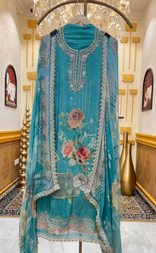 Elara Crepe Élan Suit (Blue)