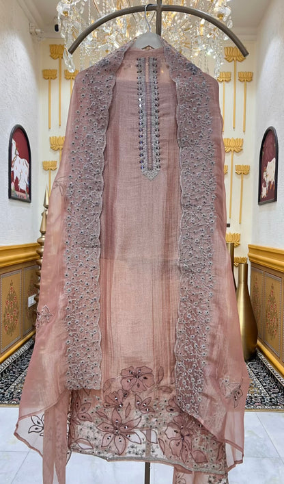 Raveena Aaina Dori Suit (Peach)