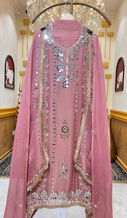 Afsara Noor Aaina Suit (Pink)