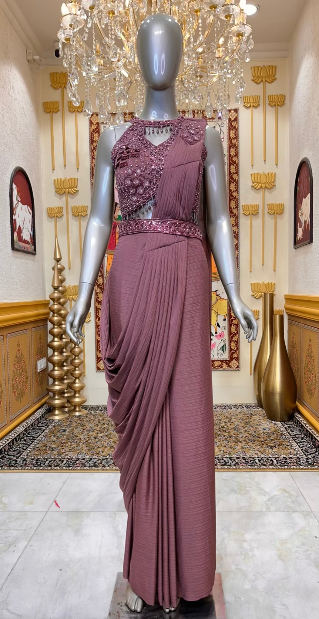 Aabira Lycra Luxe Saree Set