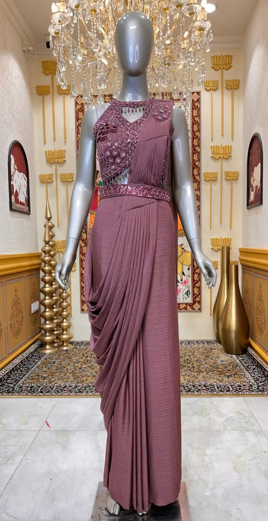 Aabira Lycra Luxe Saree Set
