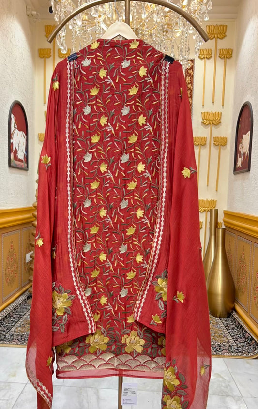 Iraaya Jalkaar Mul Suit (Maroon)