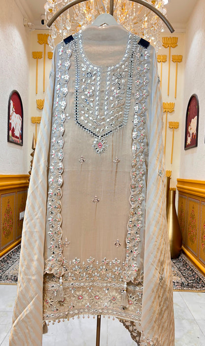 Parizaad Mirror Organza Suit