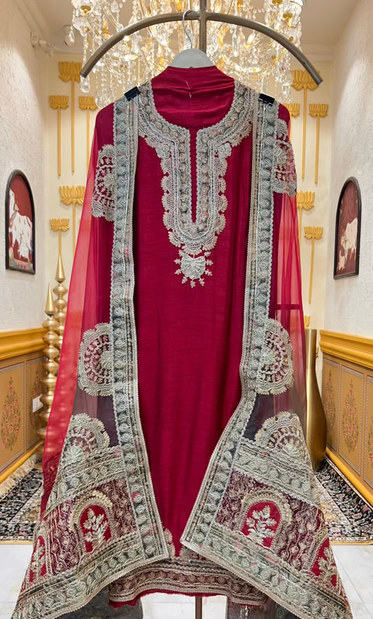 Zaylira Dori Gul Suit (Maroon)