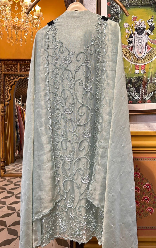 Fariyara Organza Suit (Powder Blue)