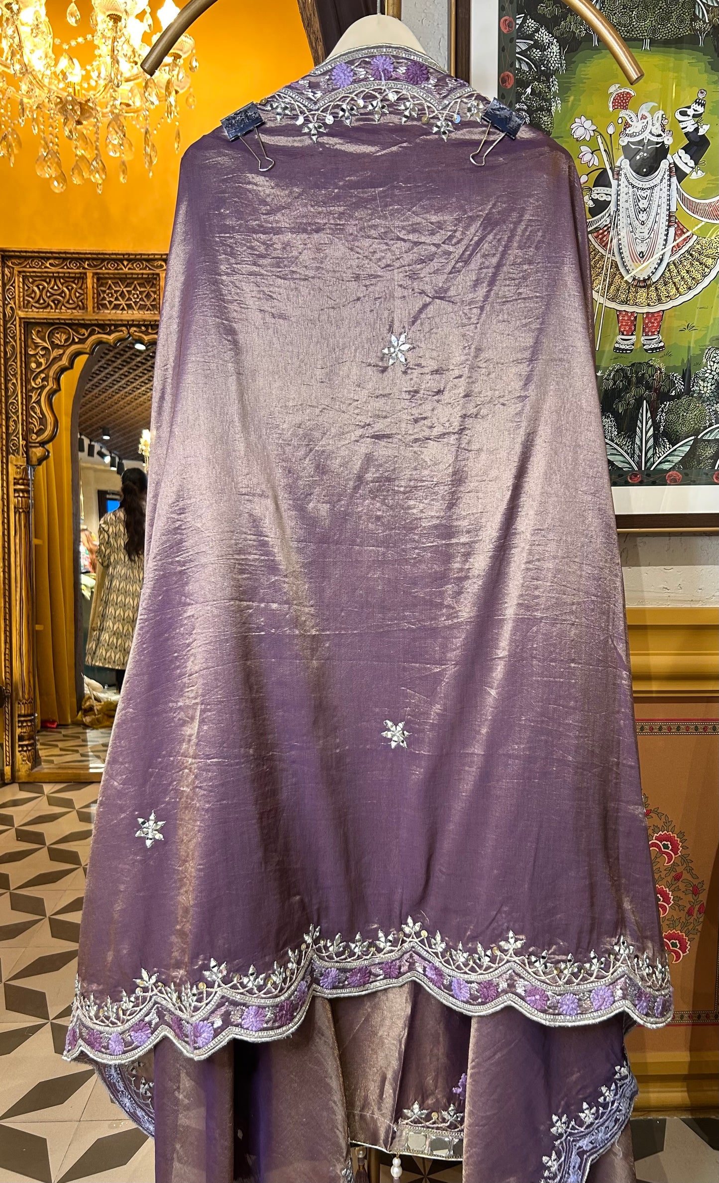 Noorain Organza Suit (Lavender)