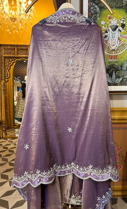 Noorain Organza Suit (Lavender)