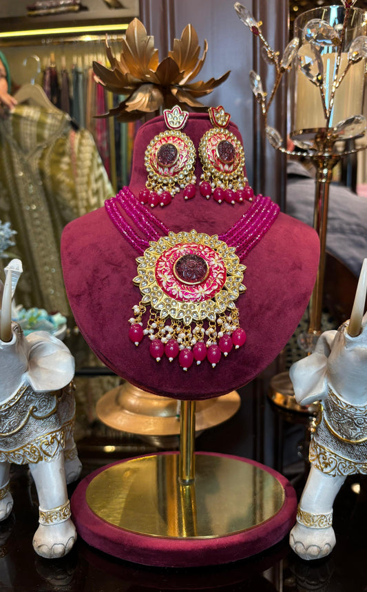 Raatrani Polki Set (Red)