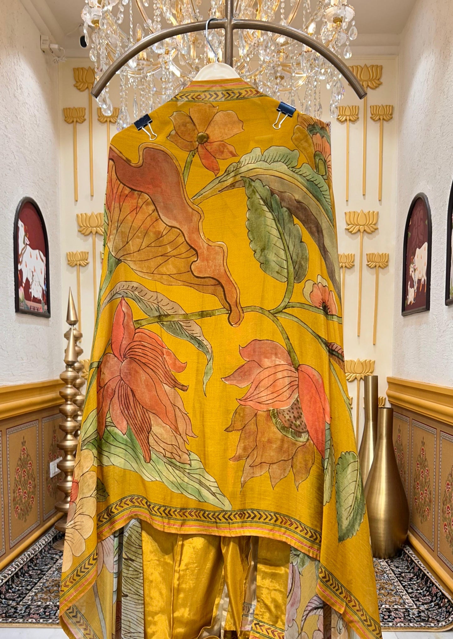 Aarifa Grace Printed Suit (Yellow)