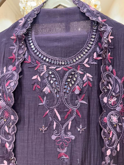 Reva Mirror Thread Mul Suit