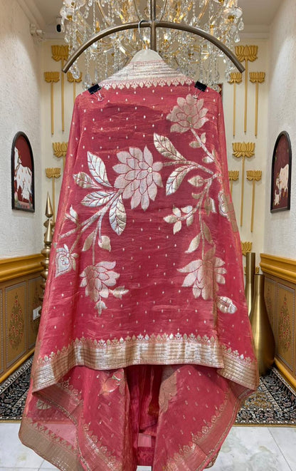 Arzella Banarasi Edge Suit (Magenta)