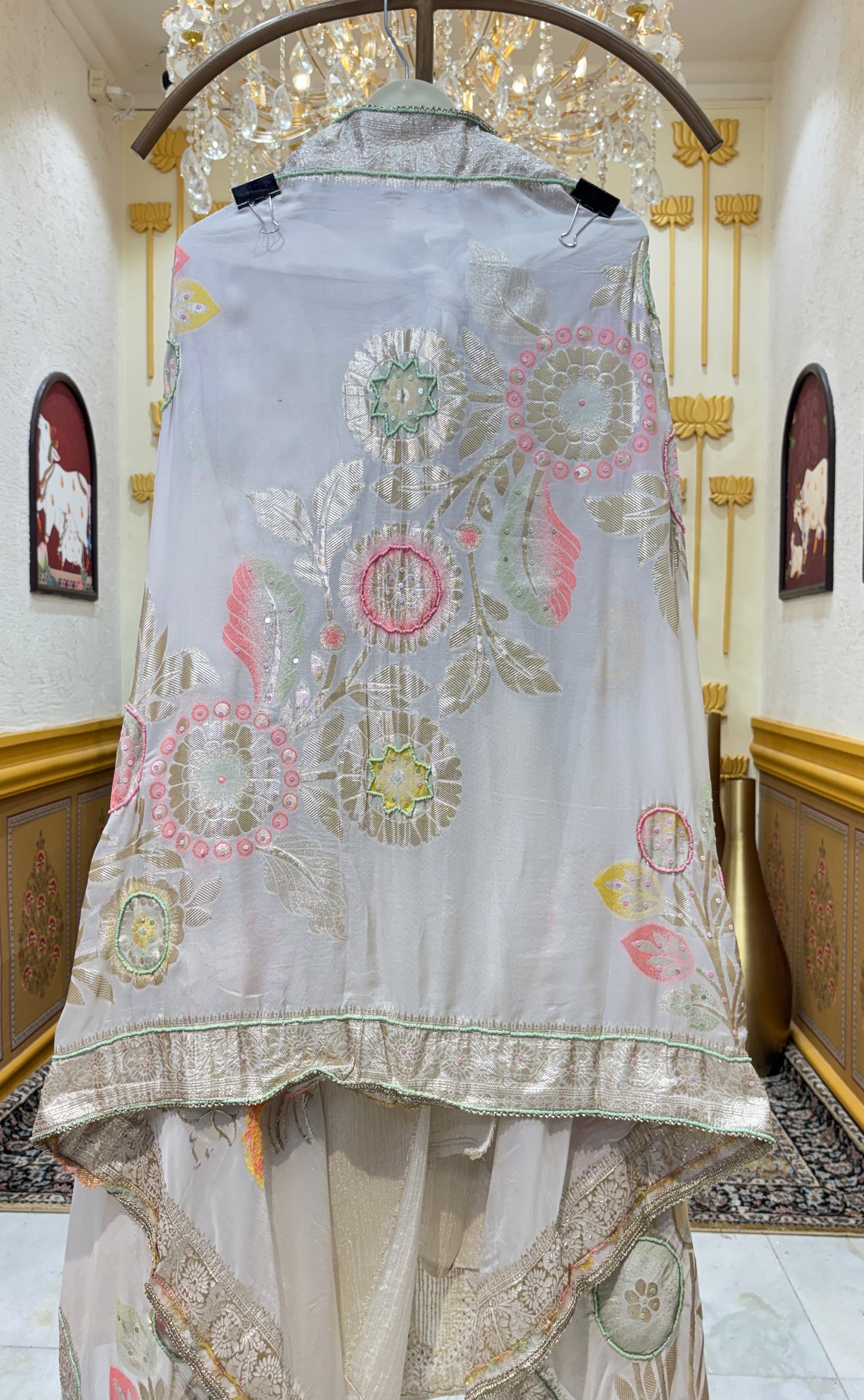 Auréa Royale Shimmer Organza Suit