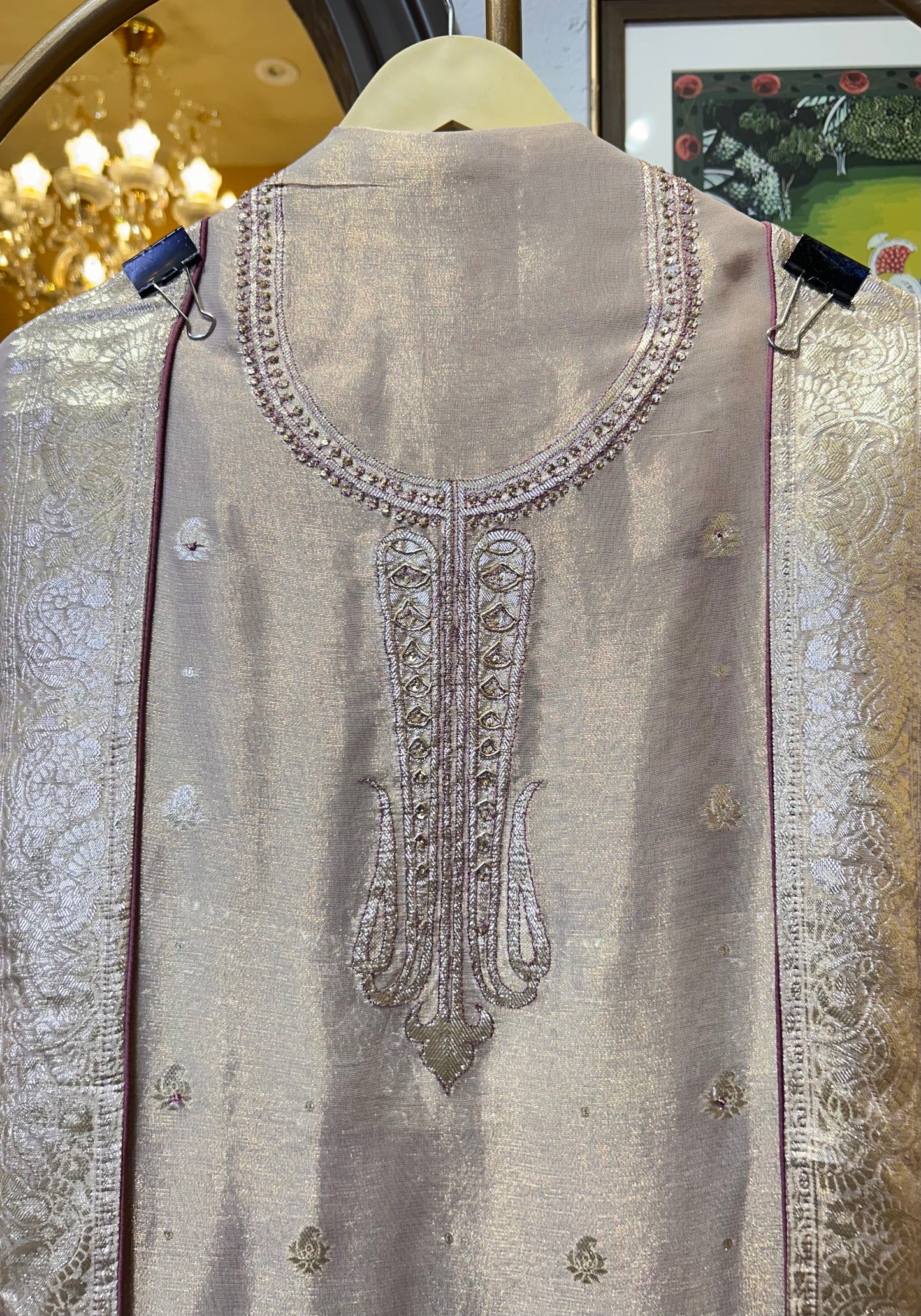 Celeste Shimmer Organza Suit