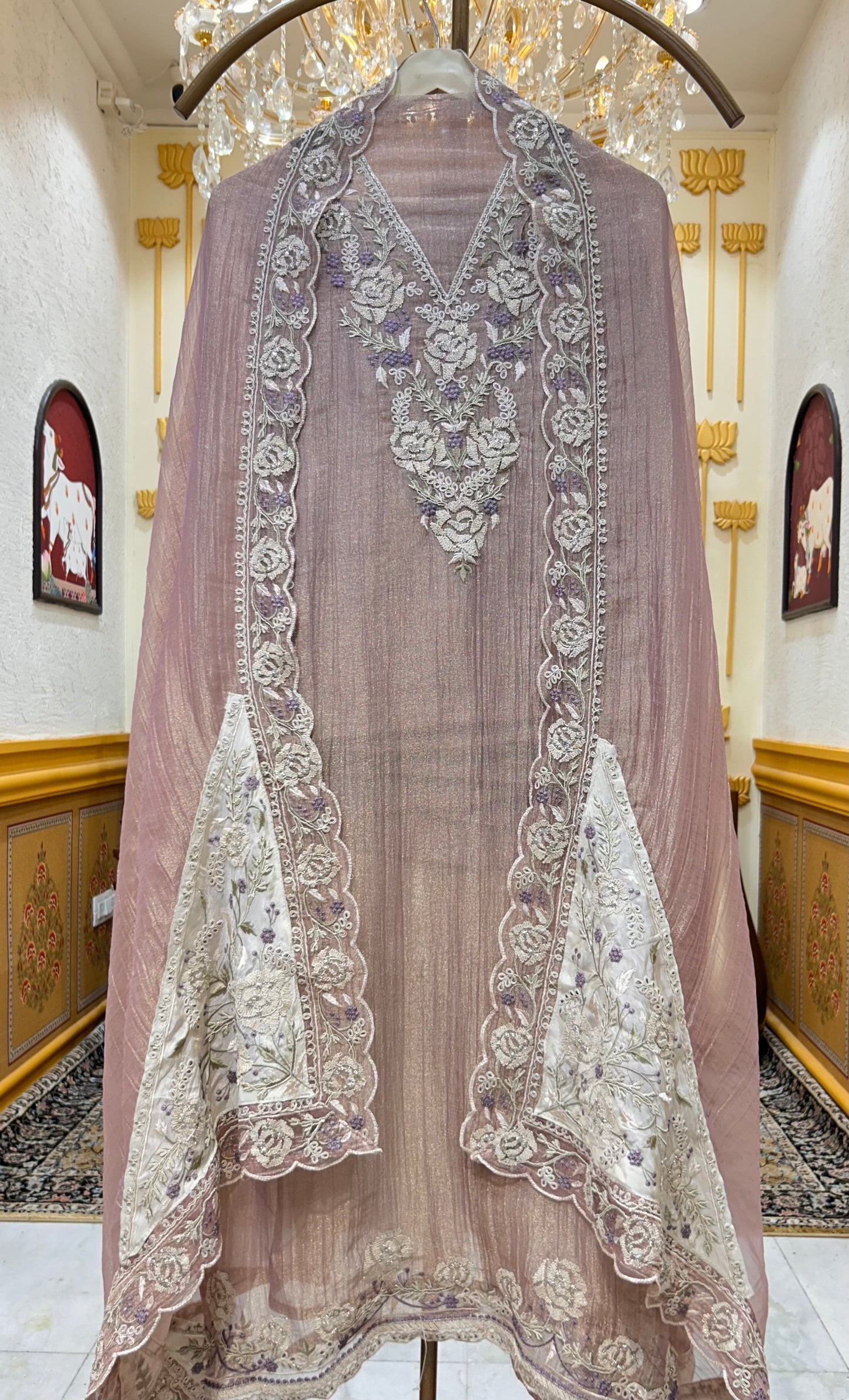 Aarunya Crush Tissue Suit