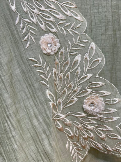 Nazira Resham Mul Suit (Pista Green)