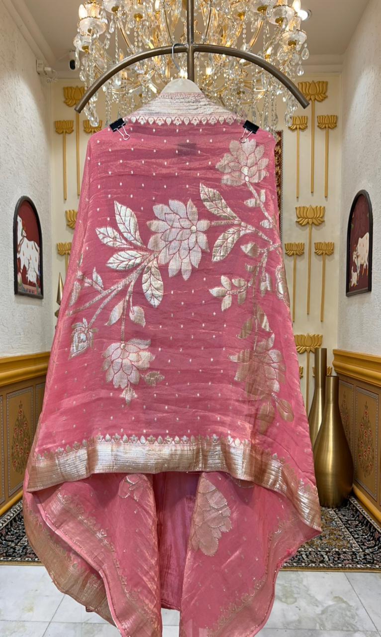 Arzella Banarasi Edge Suit (Pink)