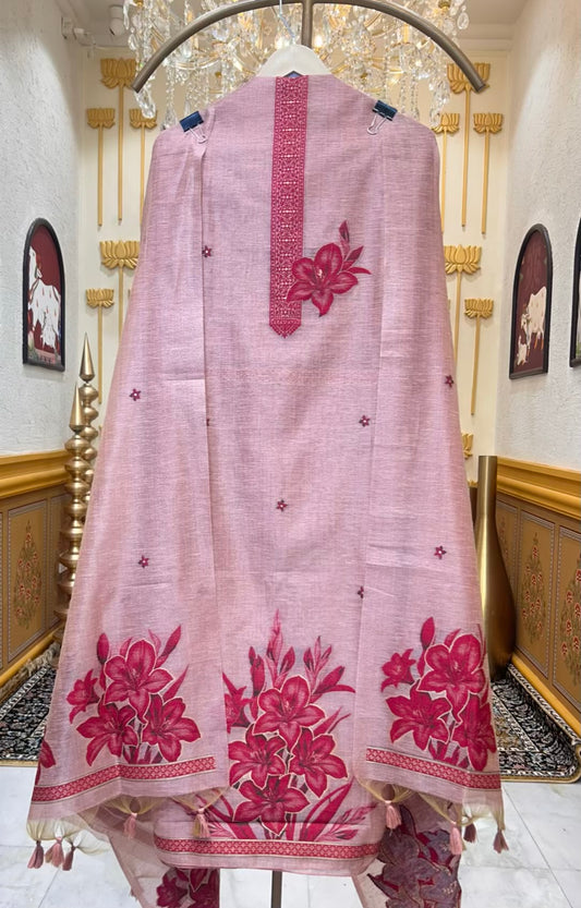 Ishvani Linen Suit (Peach)