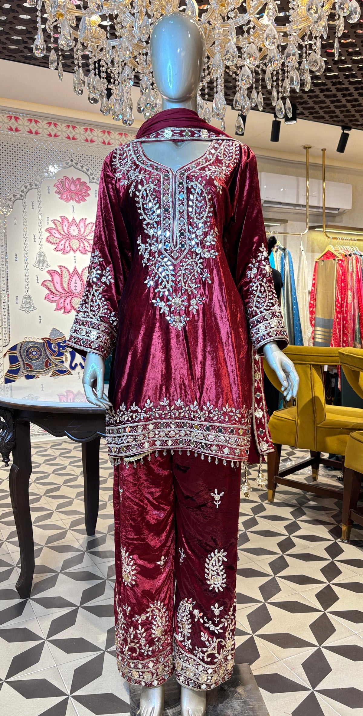 Samaara Velvet Farshi Suit