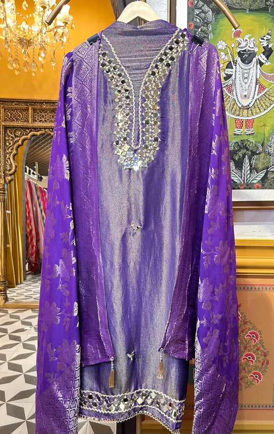 Auryza Organza Suit (Purple)