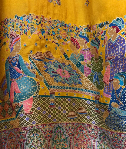 Sarnooré Woven Taj Suit (Yellow)
