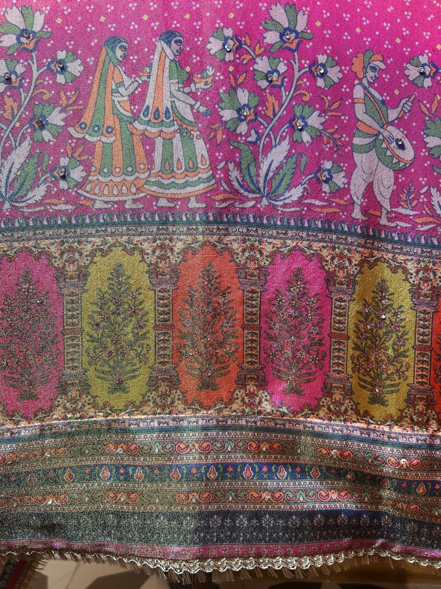 Zehraab Organza Suit (Pink)