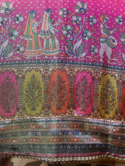 Zehraab Organza Suit (Pink)