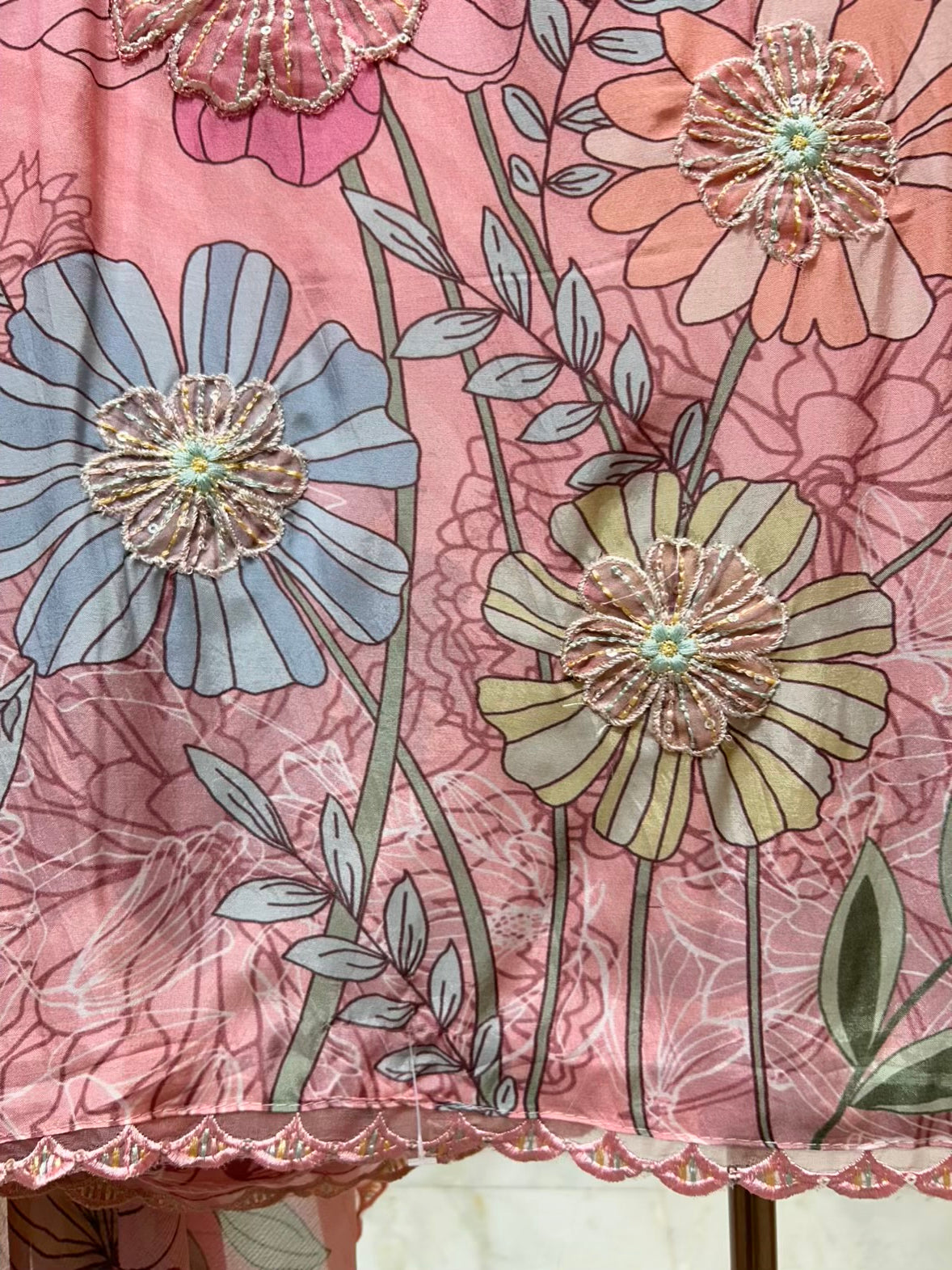 Eshira Print Noor Suit (Pink)