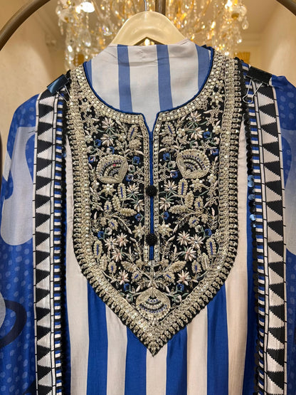 Mehira Silk Grace Suit (Blue)