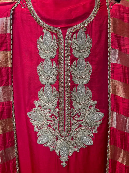 Noorisha Silk Suit (Pink)