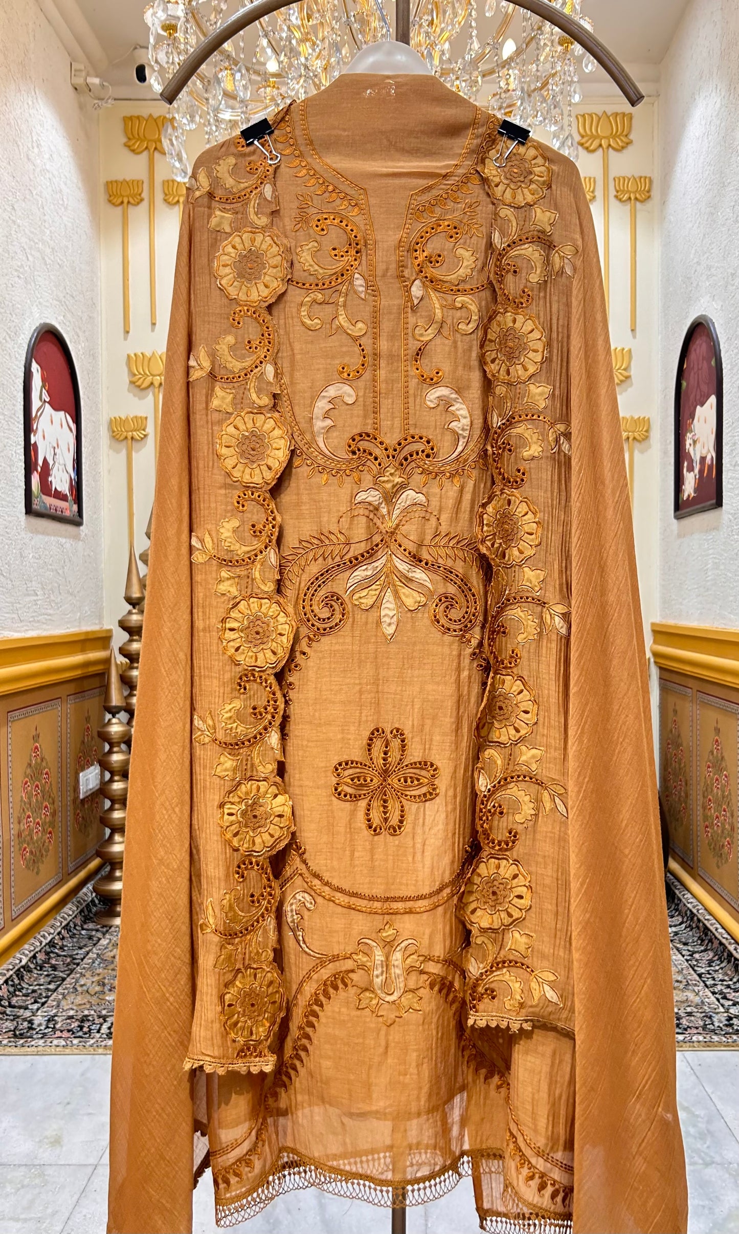 Gulposh Appliqué Suit