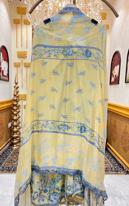 Elara Print Veil Suit (Yellow)