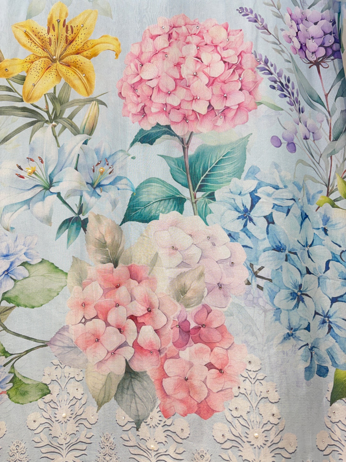 Aabroo Bloom Printed Suit
