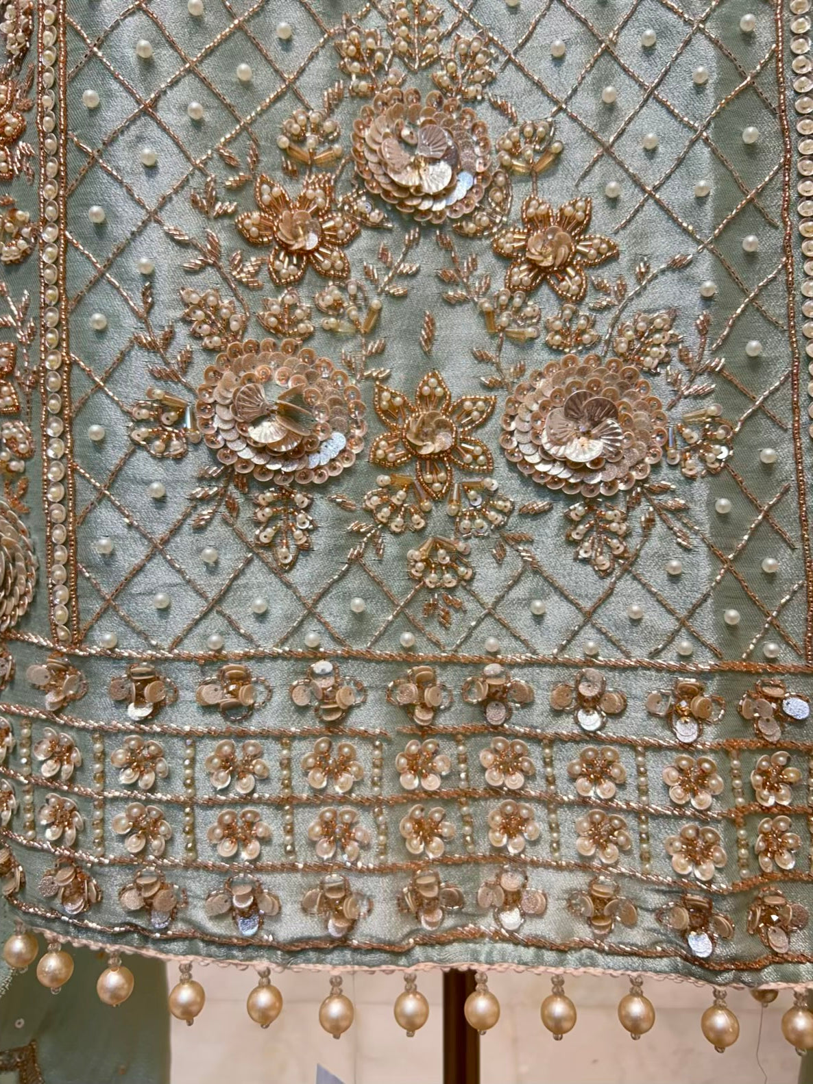 Ruhzara Sequin Veil Suit (Green)