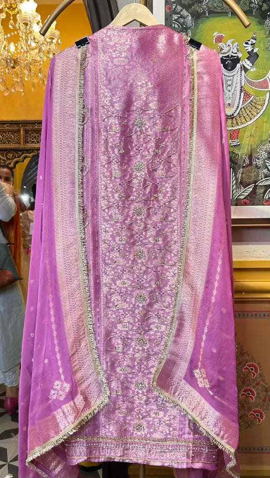 Zarooni Banarasi Suit (Purple)