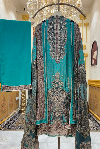 Vira Zari Crepe Suit