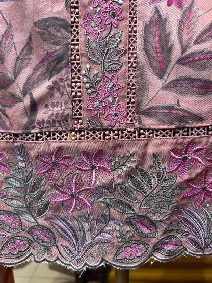 Ruhzaan Pashmina Suit (Pink)