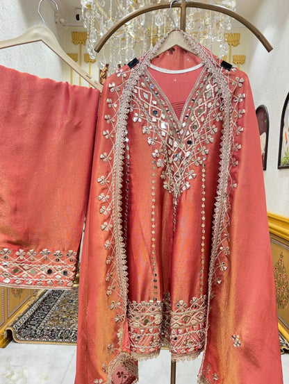 Sehar Gota Mirror Farshi Set