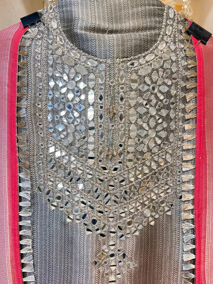 Mahzara Shahi Brocade Suit (Black)