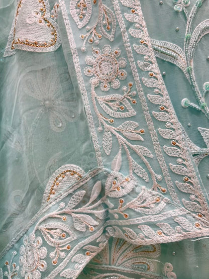 Vihana Sequin Bloom Suit (Light Blue)