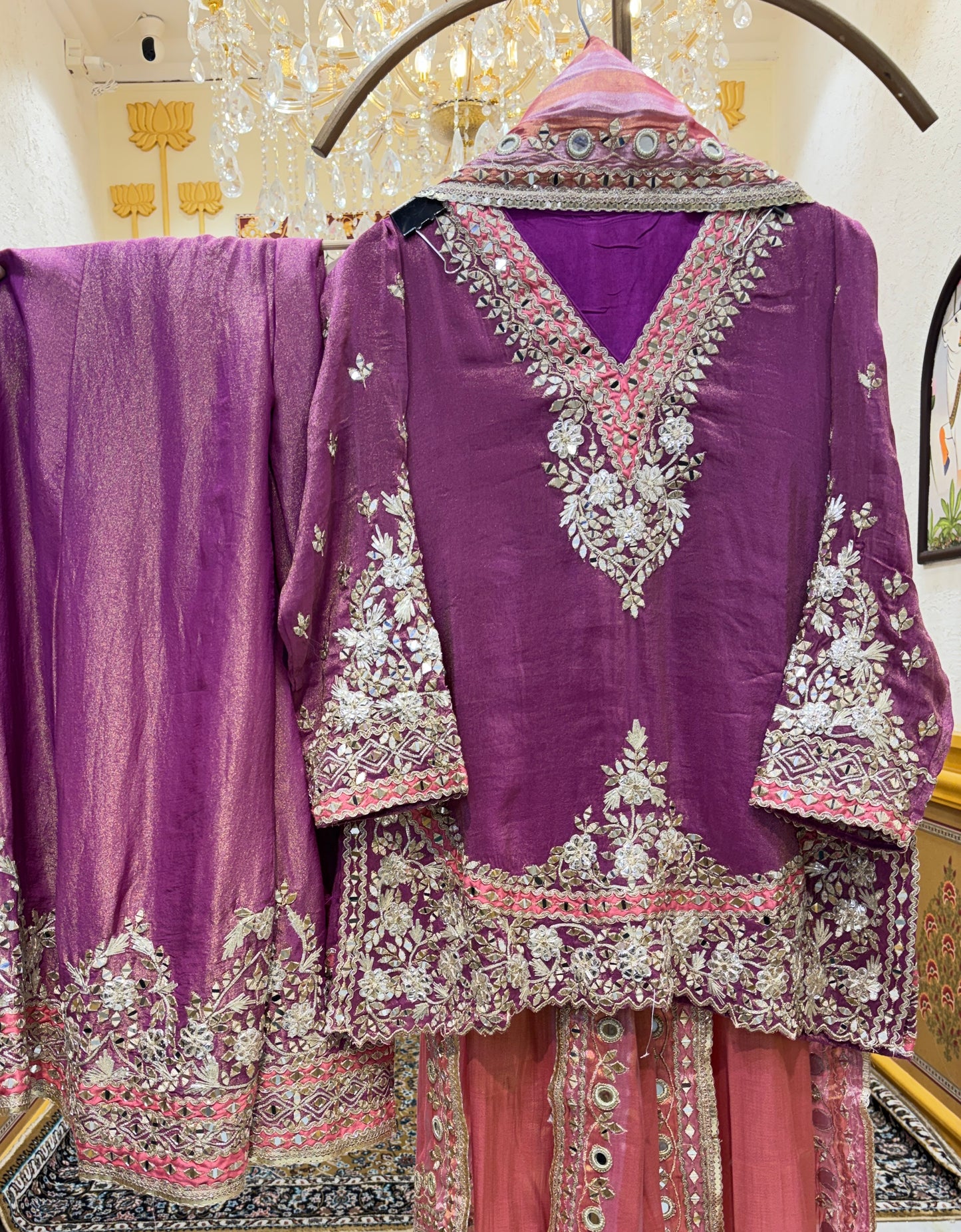 Noorvika Mirror Organza Gharara Set