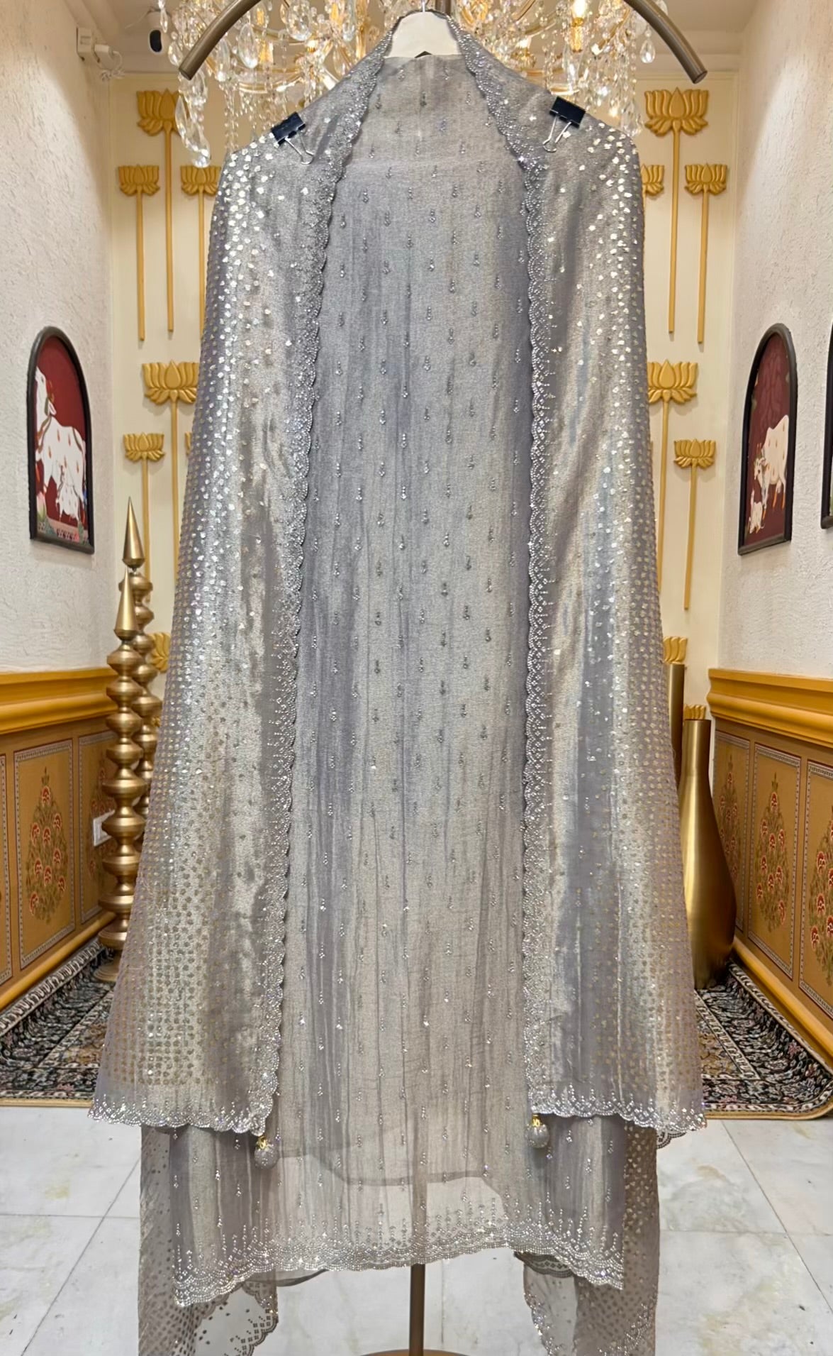 Nooriza Stone Veil Suit (Grey)