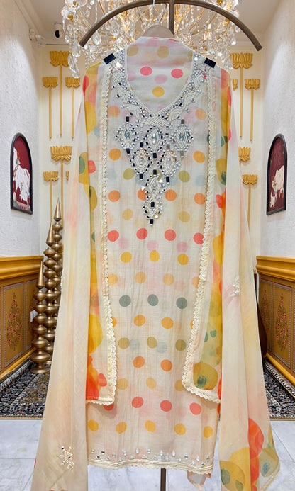 Afsana Mirror Mul Suit