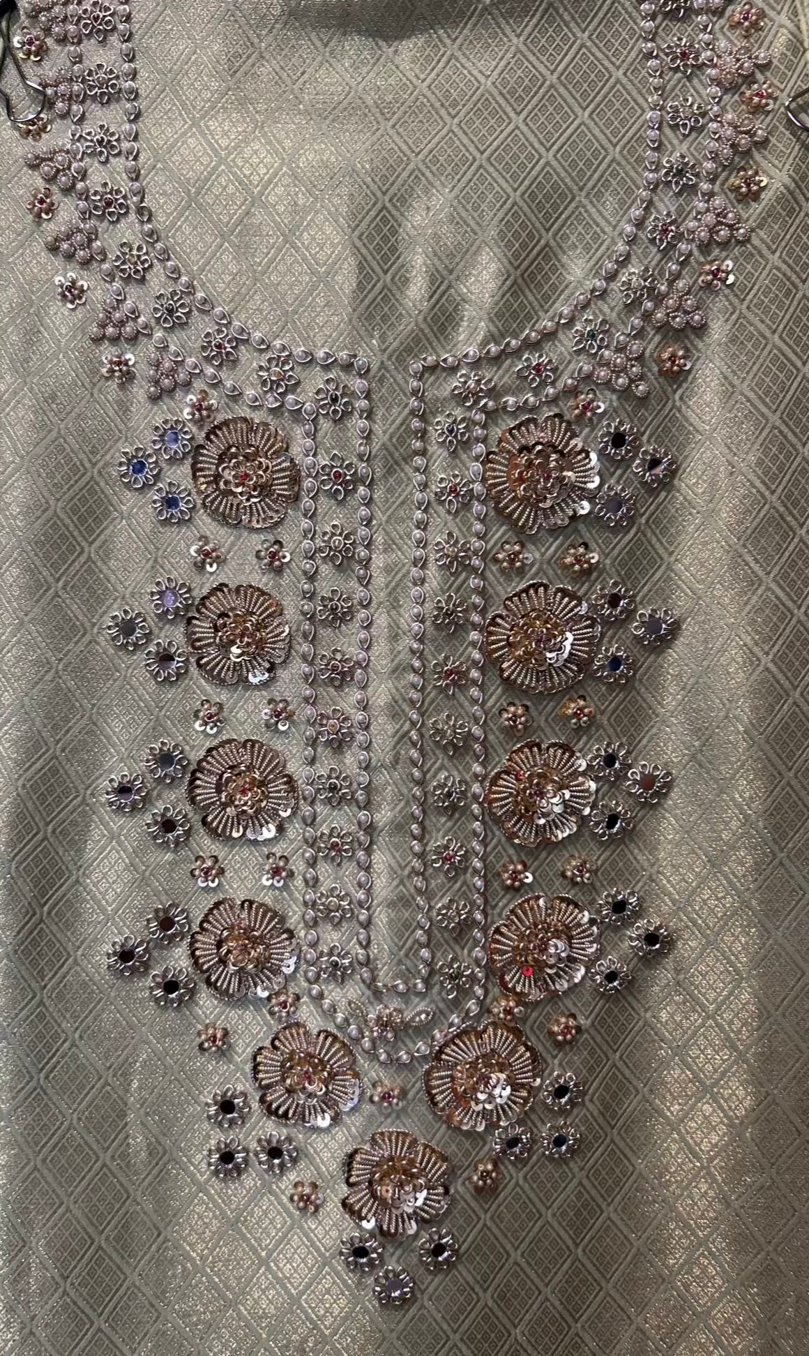 Sabeira Organza Suit (Pista Green)