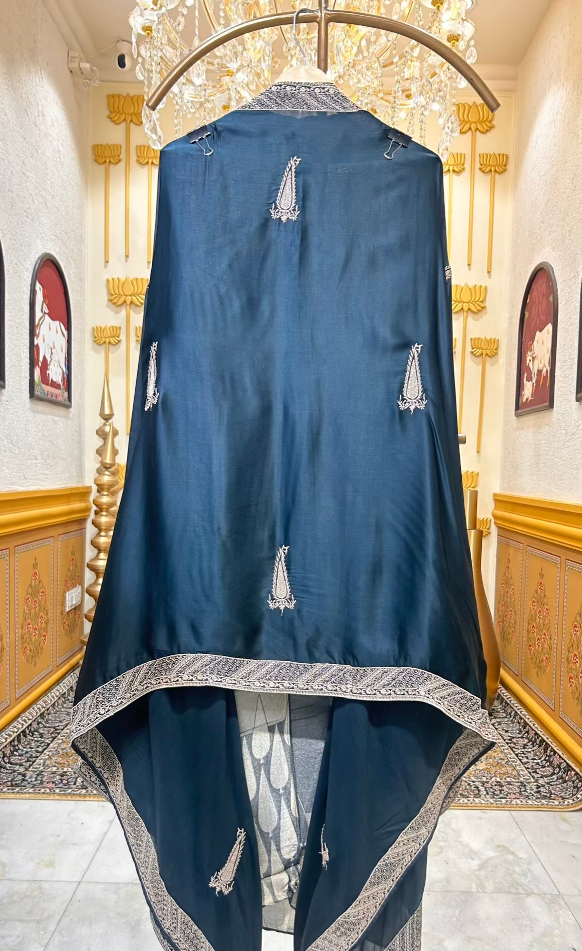 Aayra Zari Utsav Suit (Peacock Blue)