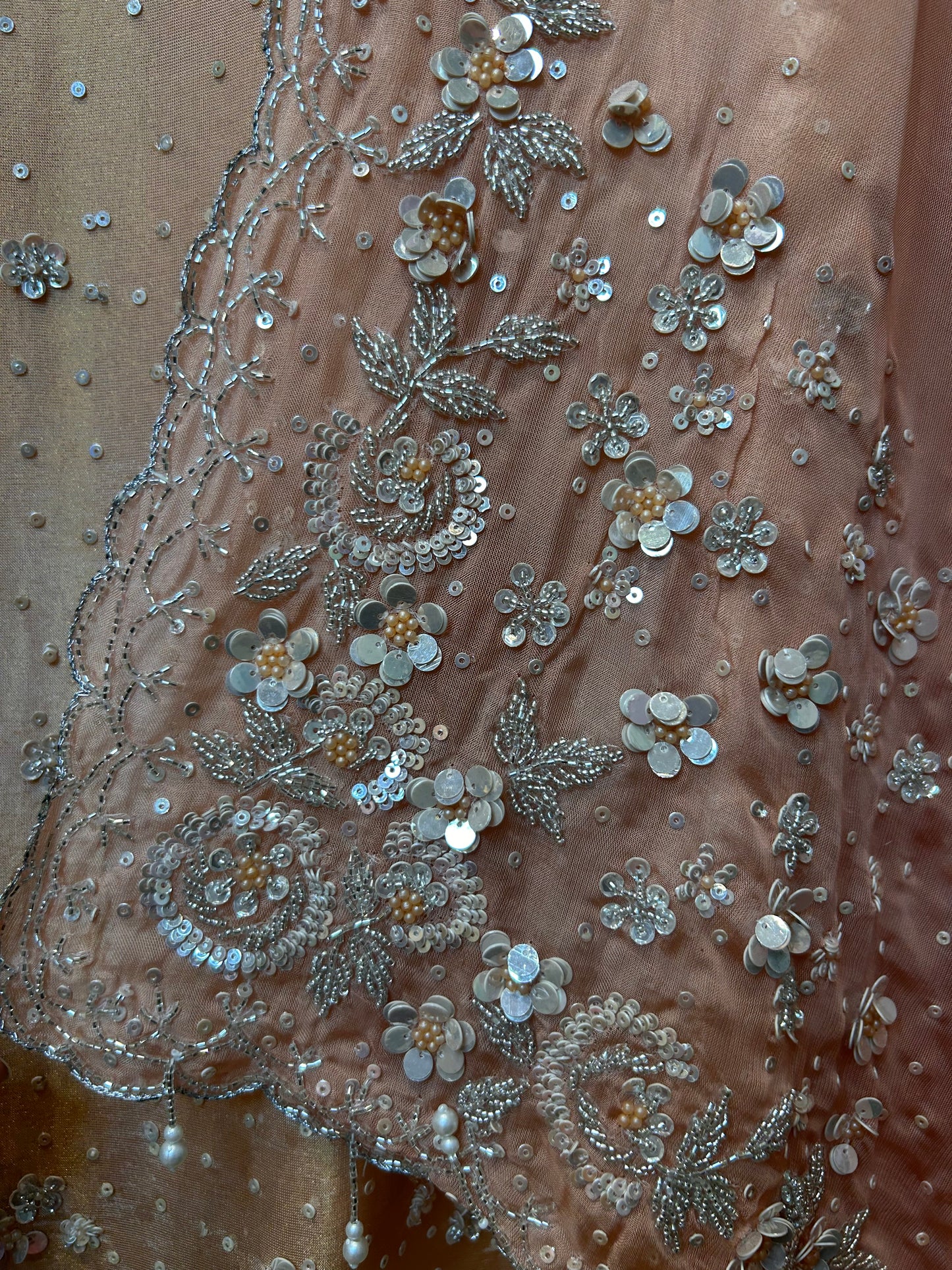 Ishvani Organza Suit (Peach)