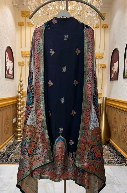 Mehvara LoomKaar Suit (Black)